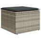 Preview: 9-tlg. Garten-Sofagarnitur mit Kissen Hellgrau Poly Rattan