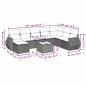 Preview: 9-tlg. Garten-Sofagarnitur mit Kissen Hellgrau Poly Rattan