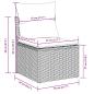 Preview: 10-tlg. Garten-Sofagarnitur mit Kissen Hellgrau Poly Rattan