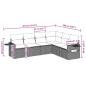 Preview: 6-tlg. Garten-Sofagarnitur mit Kissen Hellgrau Poly Rattan