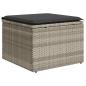 Preview: 7-tlg. Garten-Sofagarnitur mit Kissen Hellgrau Poly Rattan