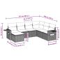 Preview: 7-tlg. Garten-Sofagarnitur mit Kissen Hellgrau Poly Rattan