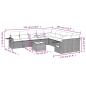 Preview: 11-tlg. Garten-Sofagarnitur mit Kissen Hellgrau Poly Rattan