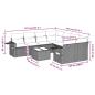 Preview: 9-tlg. Garten-Sofagarnitur mit Kissen Hellgrau Poly Rattan