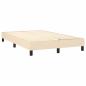 Preview: Boxspringbett mit Matratze & LED Creme 120x190 cm Stoff