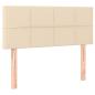 Preview: Boxspringbett mit Matratze & LED Creme 120x190 cm Stoff