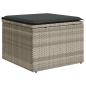 Preview: 9-tlg. Garten-Sofagarnitur mit Kissen Hellgrau Poly Rattan