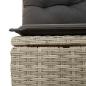 Preview: 9-tlg. Garten-Sofagarnitur mit Kissen Hellgrau Poly Rattan