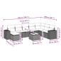 Preview: 9-tlg. Garten-Sofagarnitur mit Kissen Hellgrau Poly Rattan
