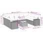 Preview: 10-tlg. Garten-Sofagarnitur mit Kissen Hellgrau Poly Rattan