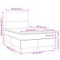 Preview: Boxspringbett mit Matratze & LED Creme 120x190 cm Stoff