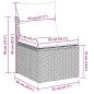 Preview: 10-tlg. Garten-Sofagarnitur mit Kissen Hellgrau Poly Rattan