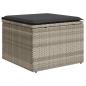 Preview: 7-tlg. Garten-Sofagarnitur mit Kissen Hellgrau Poly Rattan