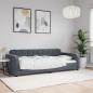 Preview: ARDEBO.de - Tagesbett Dunkelgrau 90x200 cm Samt