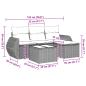 Preview: 5-tlg. Garten-Sofagarnitur mit Kissen Hellgrau Poly Rattan