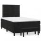 Preview: ARDEBO.de - Boxspringbett mit Matratze Schwarz 120x190 cm Samt