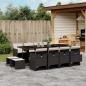 Preview: ARDEBO.de - 13-tlg. Garten-Essgruppe mit Kissen Schwarz Poly Rattan
