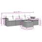 Preview: 6-tlg. Garten-Sofagarnitur mit Kissen Hellgrau Poly Rattan