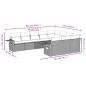 Preview: 10-tlg. Garten-Sofagarnitur mit Kissen Hellgrau Poly Rattan