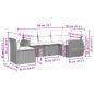 Preview: 5-tlg. Garten-Sofagarnitur mit Kissen Hellgrau Poly Rattan