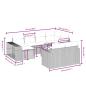 Preview: 11-tlg. Garten-Sofagarnitur mit Kissen Hellgrau Poly Rattan