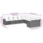 Preview: 10-tlg. Garten-Sofagarnitur mit Kissen Hellgrau Poly Rattan