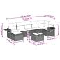 Preview: 8-tlg. Garten-Sofagarnitur mit Kissen Hellgrau Poly Rattan