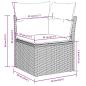 Preview: 10-tlg. Garten-Sofagarnitur mit Kissen Hellgrau Poly Rattan