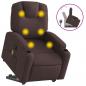 Preview: Massagesessel mit Aufstehhilfe Dunkelbraun Stoff