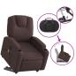 Preview: Massagesessel mit Aufstehhilfe Dunkelbraun Stoff