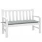 Preview: ARDEBO.de - Gartenbank-Auflage Melange Hellgrau 120x50x7 cm Stoff
