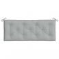 Preview: Gartenbank-Auflage Melange Hellgrau 120x50x7 cm Stoff