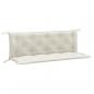 Preview: Gartenbank-Auflagen 2 Stk. Melange Creme 150x50x7 cm Stoff