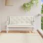 Preview: Gartenbank-Auflagen 2 Stk. Melange Creme 150x50x7 cm Stoff