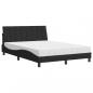 Preview: Bett mit Matratze Schwarz 140x200 cm Samt
