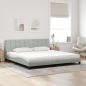 Preview: Bett mit Matratze Hellgrau 200x200 cm Samt