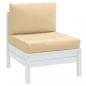 Preview: ARDEBO.de - Palettenkissen 2-tlg. Melange Beige Stoff