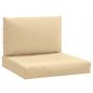 Preview: Palettenkissen 2-tlg. Melange Beige Stoff
