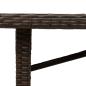 Preview: Gartentisch mit Glasplatte Braun 190x80x75 cm Poly Rattan