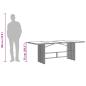 Preview: Gartentisch mit Glasplatte Braun 190x80x75 cm Poly Rattan