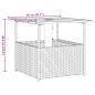 Preview: Gartentisch mit Schirmloch Schwarz 55x55x46,5 cm Poly Rattan