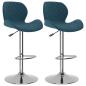 Preview: Barhocker 2 Stk. Blau Samt