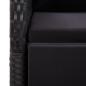 Preview: 9-tlg. Garten-Essgruppe mit Kissen Schwarz Poly Rattan
