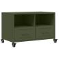 Preview: TV-Schrank Olivgrün 68x39x43,5 cm Stahl