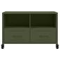 Preview: TV-Schrank Olivgrün 68x39x43,5 cm Stahl