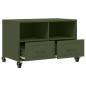 Preview: TV-Schrank Olivgrün 68x39x43,5 cm Stahl