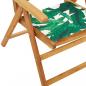 Preview: Gartenstühle Verstellbar 8 Stk. Grün Stoff und Massivholz