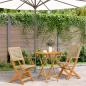 Preview: ARDEBO.de - 3-tlg. Bistro-Set Beige Poly Rattan und Massivholz