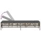 Preview: Sonnenliegen 2 Stk. mit Tisch Grau Poly Rattan