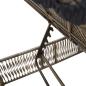 Preview: Sonnenliegen 2 Stk. mit Tisch Grau Poly Rattan